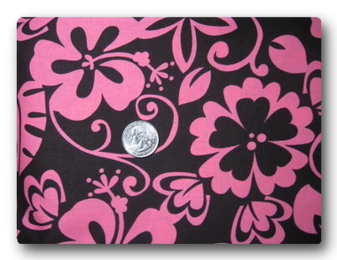 Hawaiian - Pink on Brown-