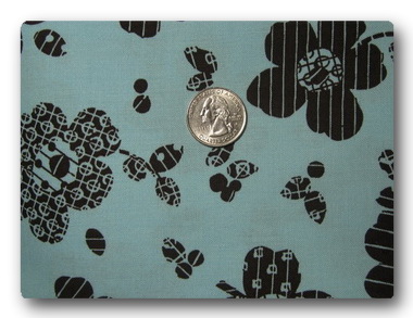 Brown Deco Flowers on Blue-