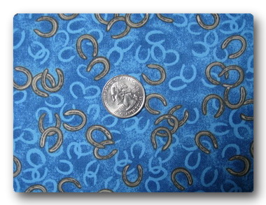 Horseshoes on Blue-