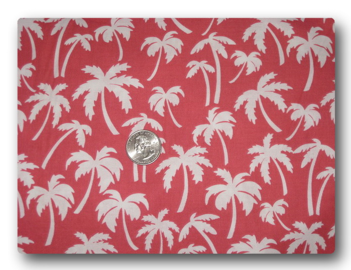 Palm Trees on Coral Pink-