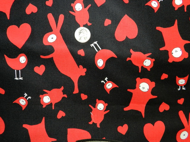 The Red Thread Bunnies and Hearts-
