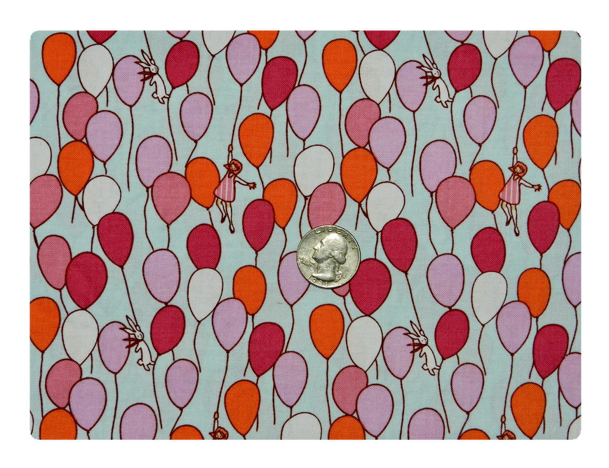 Girls and Bunny with Balloons-