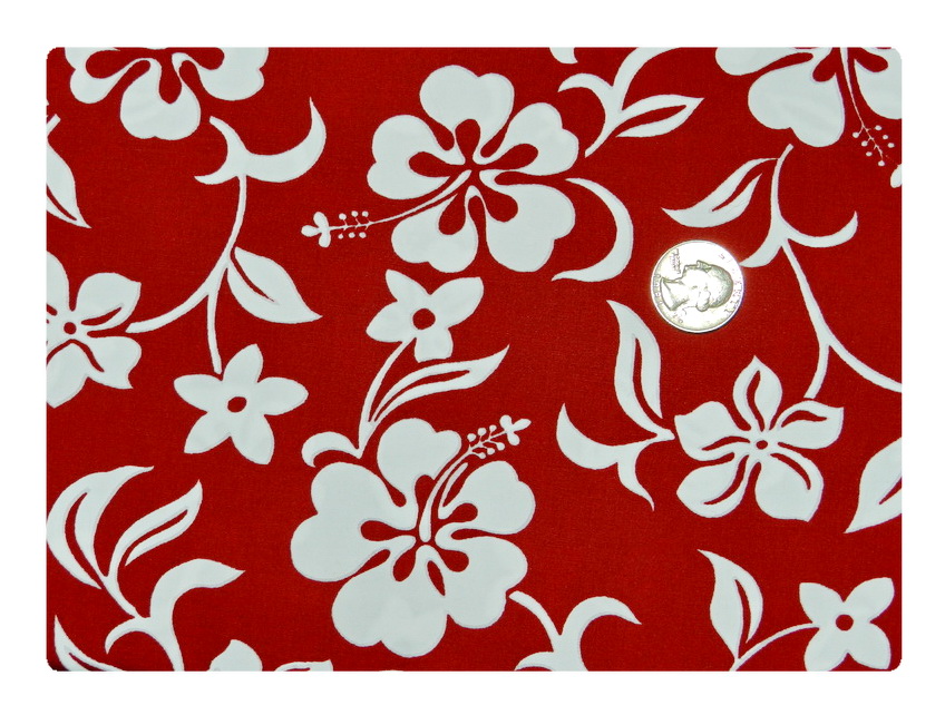 Red Hibiscus Hawaiian-