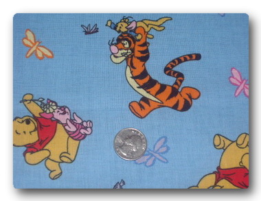 Winnie The Pooh on Blue-
