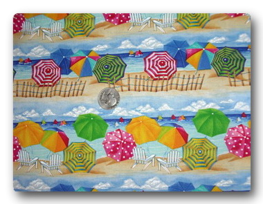 Bright Beach Umbrellas in the Sand-