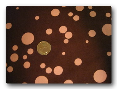 Pink Bubble Dots on Brown-