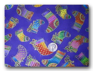 Rainbow Stockings on Purple-