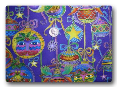 Rainbow Cat Ornaments on Purple-