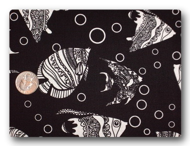 Fish - Black and White Fish on Black-