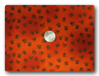 Paw Prints on Red-