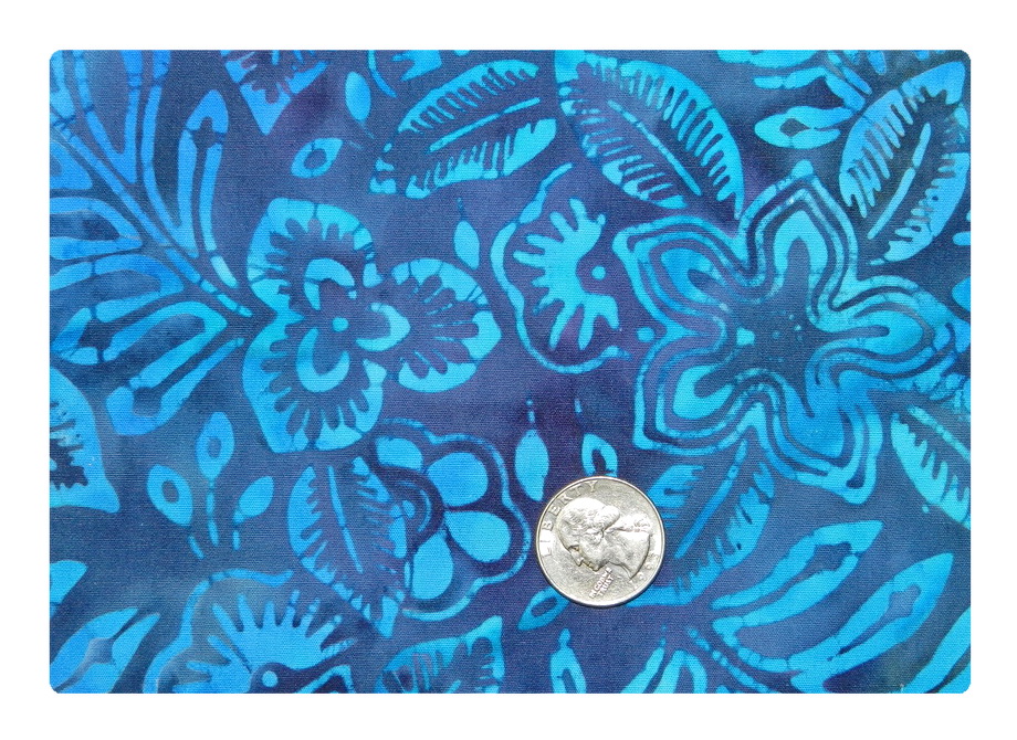 Turquoise Flower Batik-