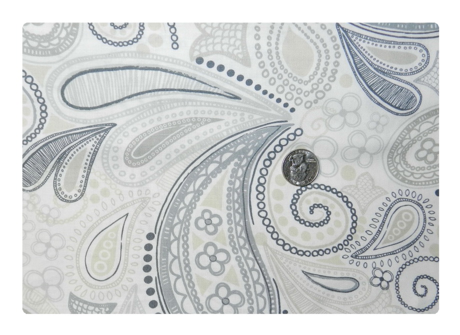 Grey Paisley-