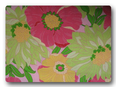 Pink Green Yellow Flowers-