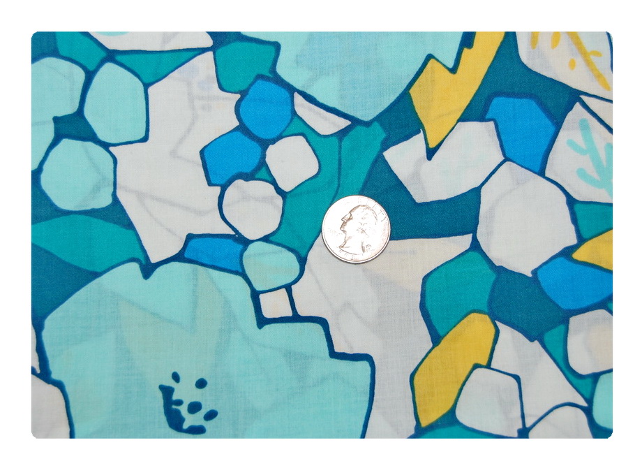 Turquoise and Yellow Stained Glass Flowers-