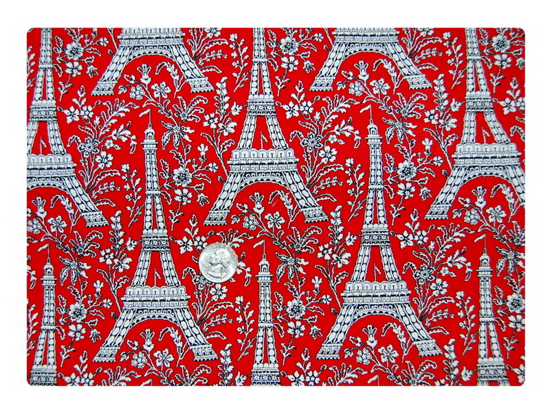 Eiffel Tower on Red-