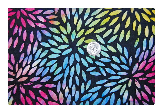 Rainbow Flower Batik-