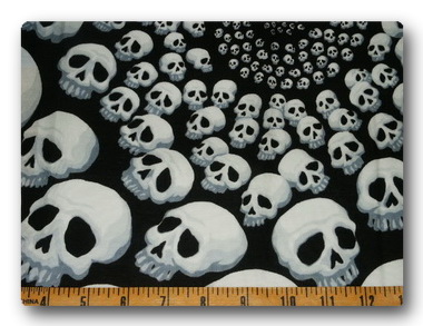 Spiraling Skulls - White-