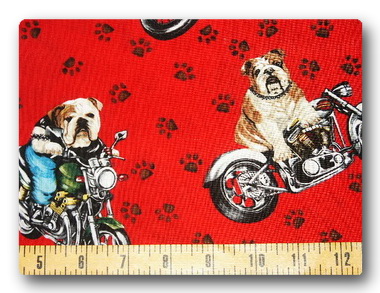 Bulldogs on Bikes on Red-
