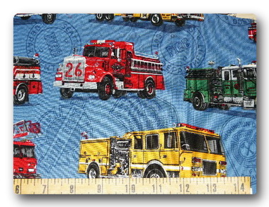 Firetrucks on Blue-