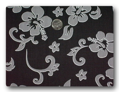 Hawaiian - Gray on Black-