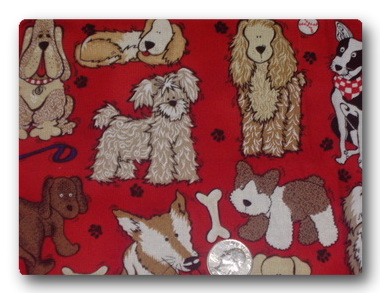 Dogs - Lovable Dogs on Red-