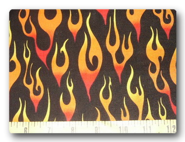 Orange Flames on Black-