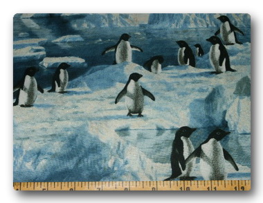 Penguins with Silver Glitter-