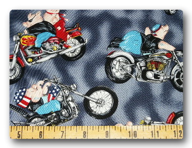 Pigs on Bikes on Gray-