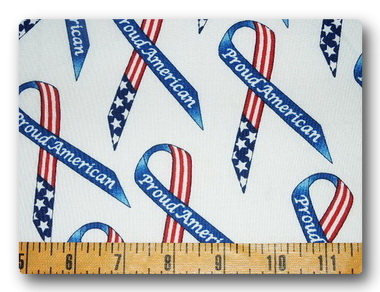 Ribbon - Proud American on White-