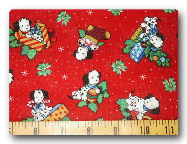 Christmas Dalmatians on Red-