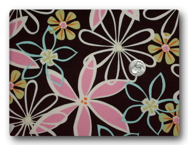 Daisy - Retro Daisies on Brown-