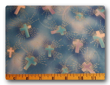 Pastel Crosses on Blue-