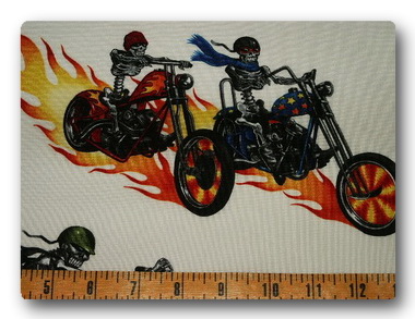 Biker Skeletons on White-